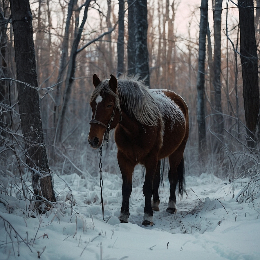 The wolf and the dead horse